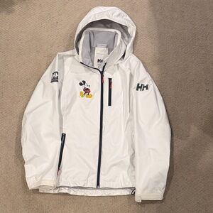 Helly Hansen White Raincoat with Mickey Mouse